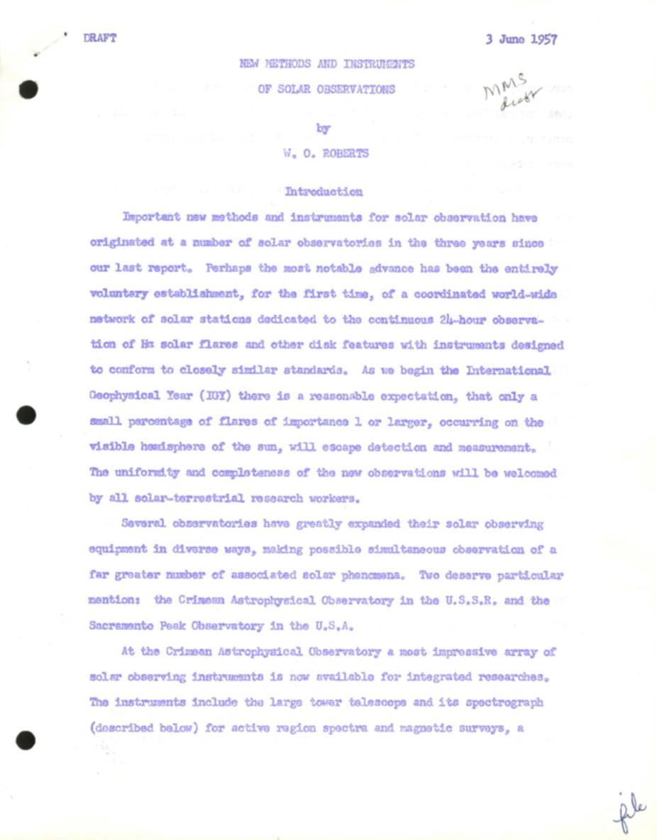 Typewritten copy of a paper.